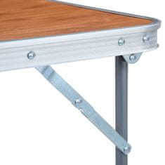 Greatstore Zložljiva miza za kampiranje iz aluminija 180x60 cm