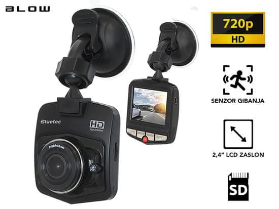 Blow Blackbox DVR F270 avto kamera, HD 720p, foto 5 MP, širok kot 140°, senzor gibanja - Odprta embalaža