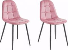 Danish Style Jedilni stoli Titte (SET 4), roza