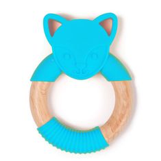 Bo Jungle B-TEETHER ANIMAL WOOD Modra lisica