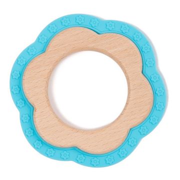 Bo Jungle ugrizi B-TEETHER FLOWER WOOD Blue