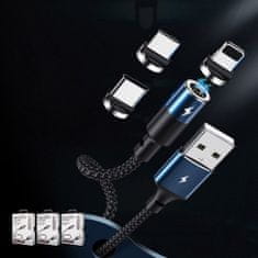 REMAX Zigie magnetni kabel USB / Micro USB 3A 1.2m, črna