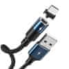Zigie magnetni kabel USB / Micro USB 3A 1.2m, črna