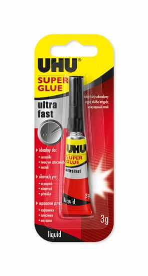 UHU Super Glue Jumbo lepilo, sekundno, 3 ml