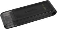 Kingston DataTraveler 70 USB-C spominski ključ, 64 GB - odprta embalaža