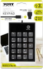 Port Designs Keypad Dual USB-C & USB-A (900801)