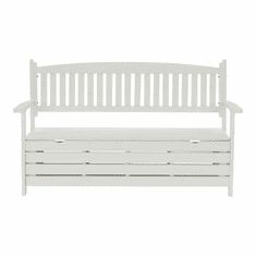 KONDELA Vrtna klop, bela, 150 cm, AMULA