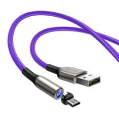 BASEUS Zinc magnetni kabel USB / Micro USB 2A 1m, vijolična