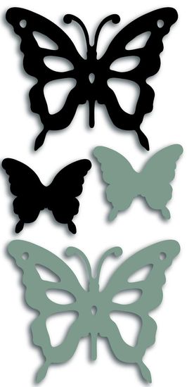 Crearreda stenska dekorativna nalepka 3D, metulji (59501)
