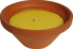 Roura sveča citronela, v naravni keramiki, 12 cm