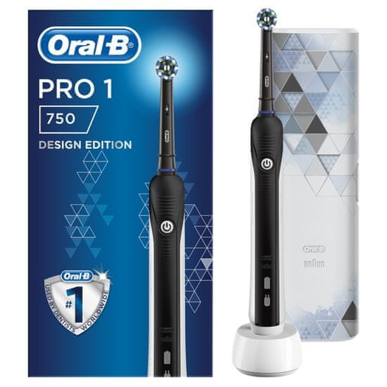 Oral-B Pro 750 Cross Action Black + potovalni etui