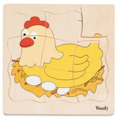 Woody Razvoj kokoši sestavljanka na deski