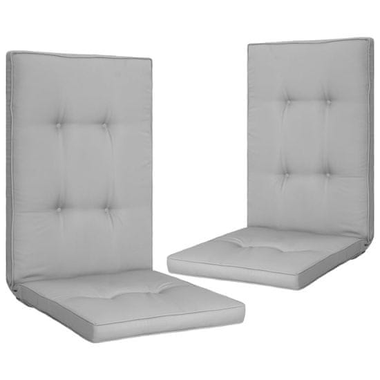 Vidaxl Blazine za vrtne stole 2 kosa sive 120x50x5 cm
