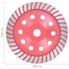 Vidaxl Diamantna plošča za brušenje s turbom 180 mm