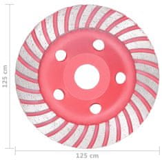 Vidaxl Diamantna plošča za brušenje s turbom 125 mm