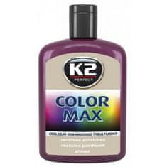 K2 barvna pasta z voskom Color Max, 200 ml, bordo rdeča