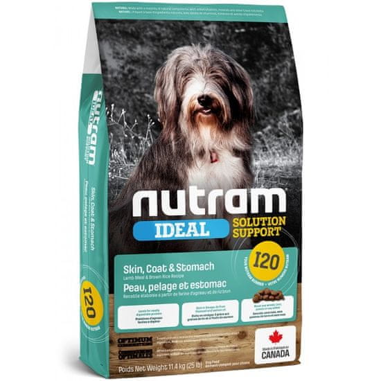 Nutram Ideal Sensitive Dog hrana za odrasle pse z občutljivo prehrano, 11,4 kg