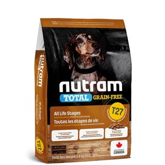 Nutram Total Grain Free Small Breed Turkey Dog hrana za odrasle pse manjših pasem, 5,4 kg