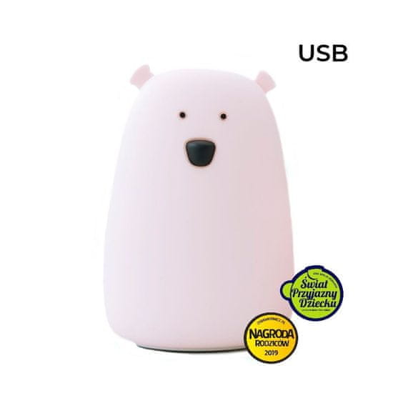 Rabbit&Friends mehka lučka Medvedek, z USB polnjenjem