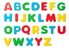 Woody tabla ABC s črkami, z zvitkom papirja in skodelicami