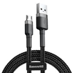 BASEUS Cafule kabel USB / Micro USB QC 3.0 1.5A 2m, črna/siva