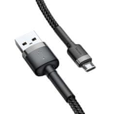 BASEUS Cafule kabel USB / Micro USB QC 3.0 1.5A 2m, črna/siva