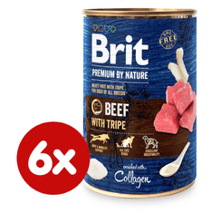 Brit Premium by Nature Beef with Tripes, 6x400 g