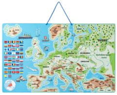 Woody magnetni zemljevid Evrope, družabna igra