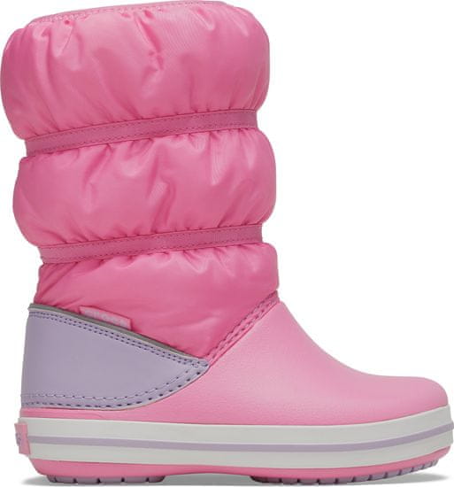 Crocs dekliški snežni čevlji Crocband Winter Boot K Pink Lemonade/Lavender 206550-6QM