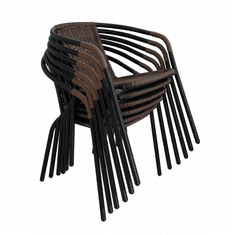 KONDELA stol, zložljiv, rjav/ črne noge, DOREN