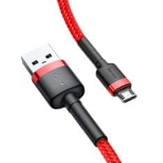 BASEUS Cafule kabel USB / Micro USB QC 3.0 1.5A 2m, rdeč