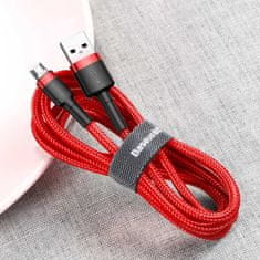 BASEUS Cafule kabel USB / Micro USB QC 3.0 1.5A 2m, rdeč