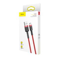 BASEUS Cafule kabel USB / Micro USB QC 3.0 1.5A 2m, rdeč