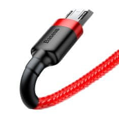 BASEUS Cafule kabel USB / Micro USB QC 3.0 1.5A 2m, rdeč