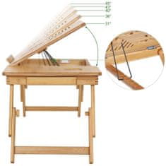 Artenat Henry I. miza za prenosni računalnik, 55 cm, bambus