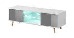 Furnitura TV omarica LARS siva visoki sijaj 140 cm + LED