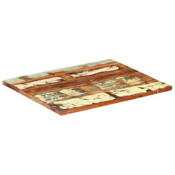 shumee vidaXL Pravokotna mizna plošča 60x70 cm 25-27 mm trden predelan les