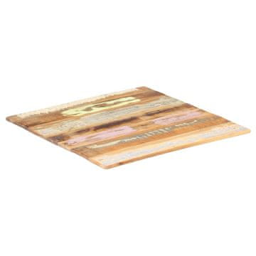 Vidaxl Kvadratna mizna plošča 70x70 cm 15-16 mm trden predelan les