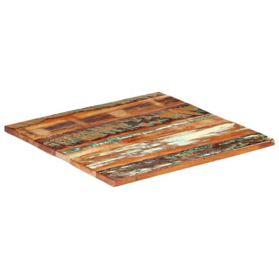Greatstore Kvadratna mizna plošča 80x80 cm 25-27 mm trden predelan les
