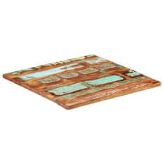 Vidaxl Kvadratna mizna plošča 80x80 cm 25-27 mm trden predelan les
