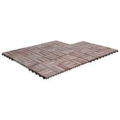 Vidaxl Talne plošče 11 kosov 30x30 cm trden predelan les