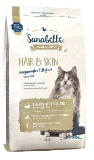 Sanabelle Hair & Skin suha hrana za odrasle mačke, 2 kg
