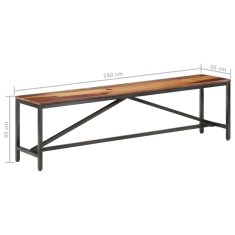 Vidaxl Klop 160 cm iz trdnega palisandra