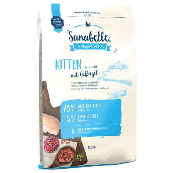 Sanabelle Kitten suha hrana za mačke, 10 kg