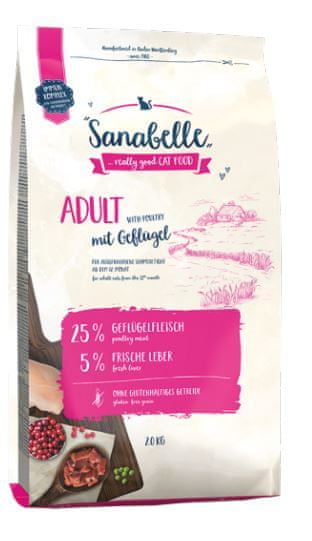 Sanabelle Adult suha hrana za mačke, perutnina, 2 kg