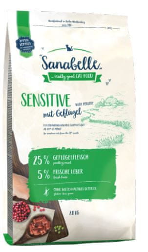 Sanabelle Sensitive suha hrana za mačke, perutnina, 2 kg