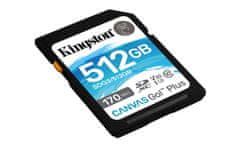 Kingston Canvas Go! Plus SD spominska kartica, 512 GB - odprta embalaža