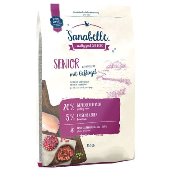 Sanabelle Senior suha hrana za starejše mačke, 10 kg