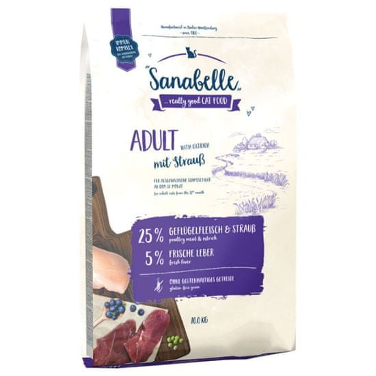 Sanabelle Adult suha hrana za mačke, noj, 10 kg