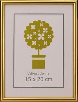 Karako Foto okvir 15x20 cm, plastika, namizni, stenski, 95 zlat
